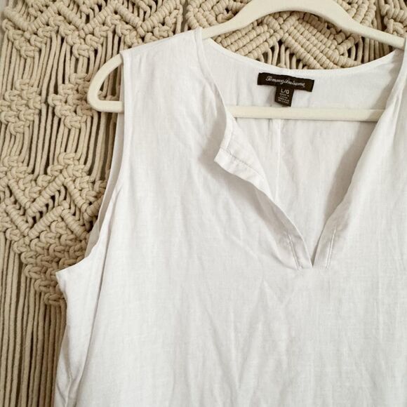 Tommy Bahama White Linen Dress Large - Picture 3 of 7